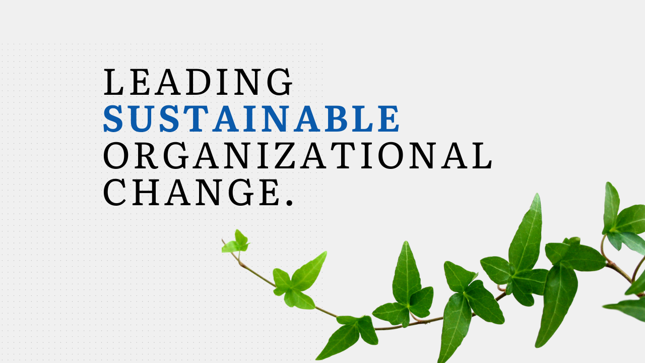 Leading Sustainable Organizational Change